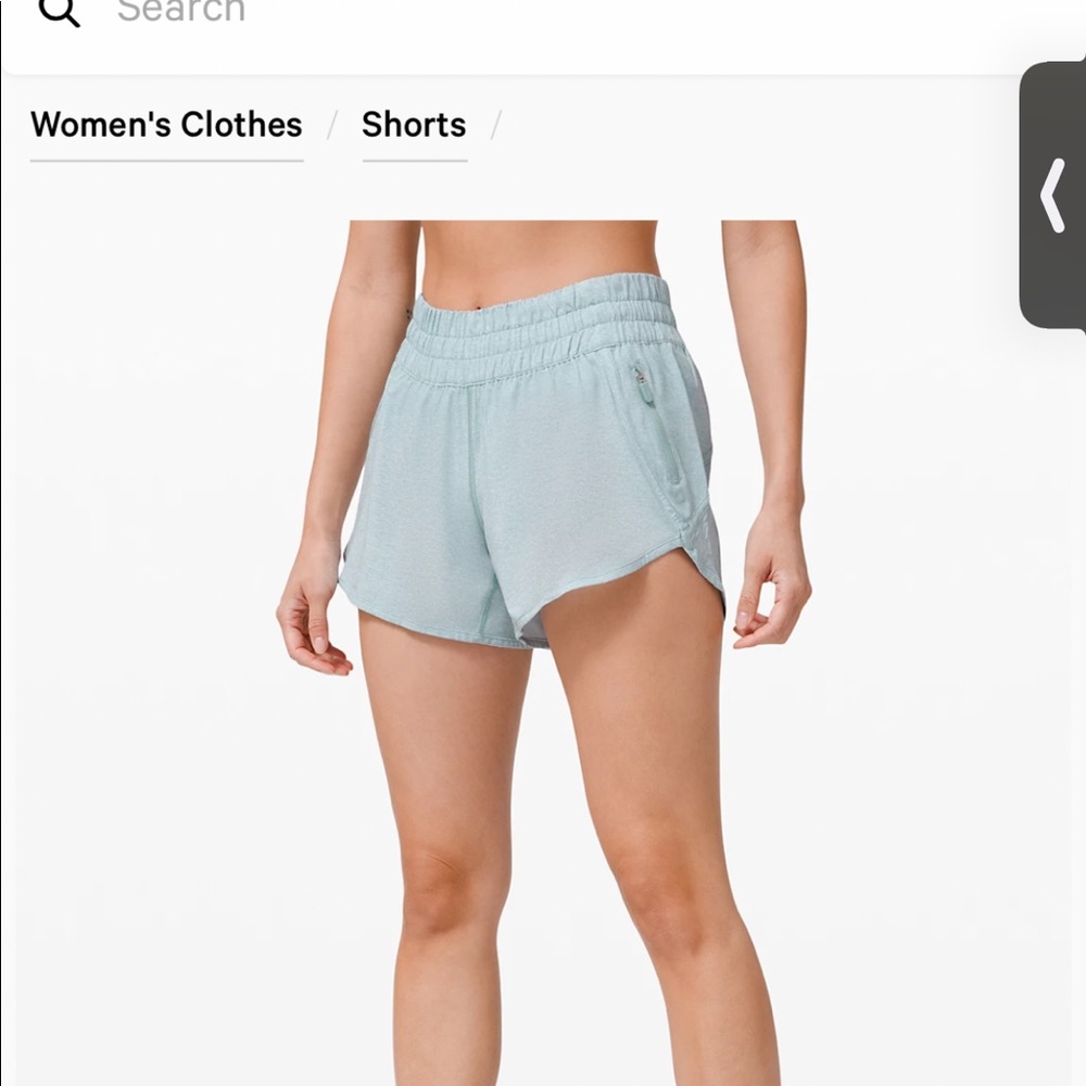 NWOT size 6 Lululemon Tracker Shorts